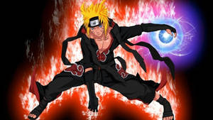 Fan Art ni Naruto na may Akatsuki Cloak sa PC