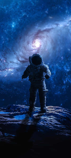 Astronaut background — iPhone 15 Plus Wallpaper