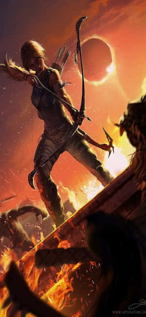 Iphone X Shadow Of The Tomb Raider Background — iPhone 16 Wallpaper