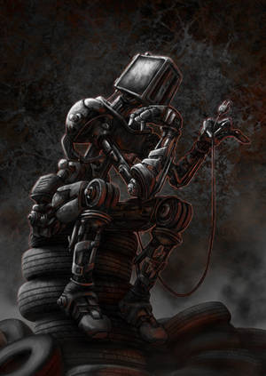 Art Sad Robot wallpaper — OnePlus Pad 3 Wallpaper