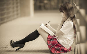 Female Student Studying 2560x1600