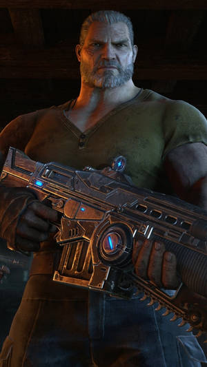 Fenix na may Baril Gears 5 Phone — Video game GIF Wallpaper