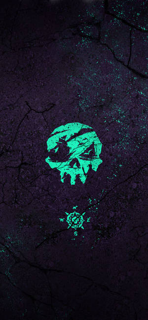 Wallpaper ng Sea Of Thieves logo na bungo compass