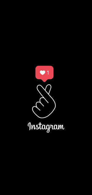 Finger heart Instagram Art wallpaper — iPhone 13 Pro Max Wallpaper