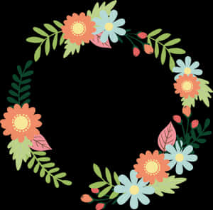 Floral Wreath Vector Graphic