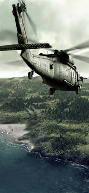 Iphone Xs Helicopters Background — Galaxy S24 Wallpaper