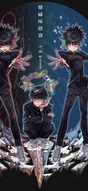 1125x2436 Shigeo Kageyama Mob Psycho 100 8K 7680x4320 Wallpaper