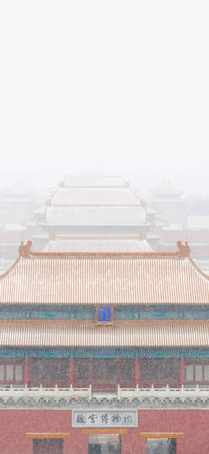 Forbidden City Snowing Phone — iPhone 14 Pro Max Wallpaper