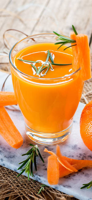 Fresh Orange Juice With Rosemary wallpaper — S24 Ultra Wallpaper