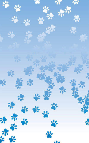 Frosted Blue Paw Prints wallpaper — Galaxy Tab S9 FE Wallpaper
