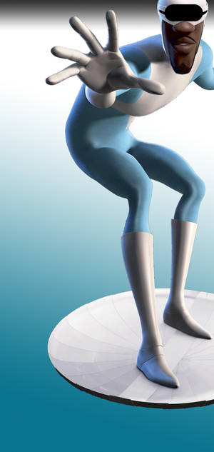 Larawan ng pader ng Frozone asul na gradiyente — iPhone 16e Wallpaper