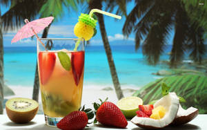 Fruity Mix Tropical Drink wallpaper — Steam Deck OLED Wallpaper