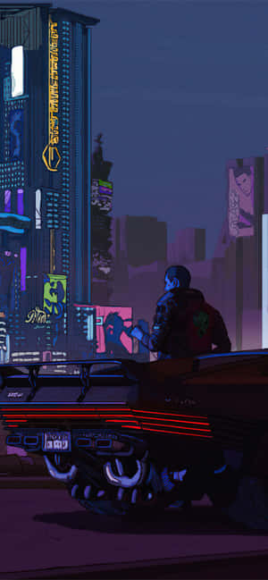 Background ng Cyberpunk — Xiaomi 14 Civi Wallpaper