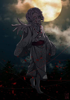 Gabing kasama si Rui Demon Slayer wallpaper