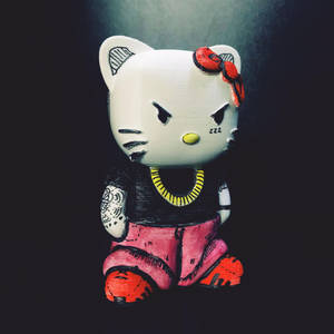 Galit na Hello Kitty Halloween na parang thug na wallpaper — Hello Kitty Halloween Wallpaper