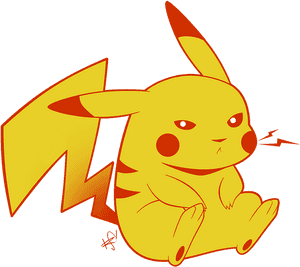 Galit na Pikachu Ilustrasyon