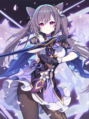 Keqing — Genshin impact GIF Wallpaper