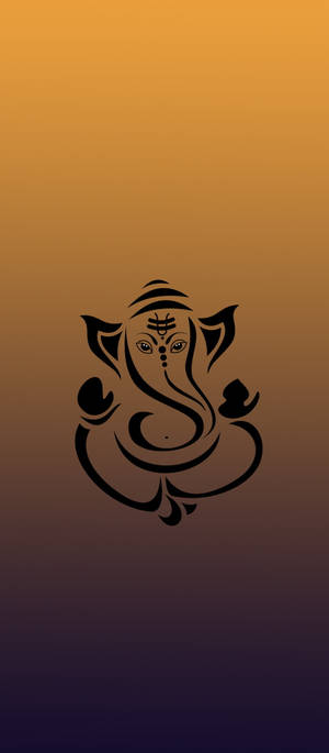 Ganesh Yellow Black Ombre IPhone — Sony Xperia Wallpaper