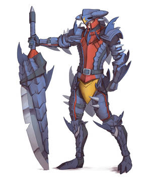 Garchomp Male Armor wallpaper — Galaxy Z Fold 6 Wallpaper