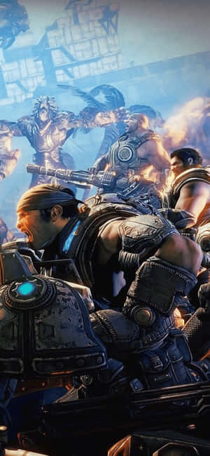Iphone X Gears Of War 5 Background — iPhone 14 Plus Wallpaper
