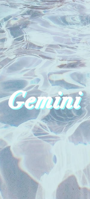 Gemini zodiac aesthetic aqua wallpaper — 20:9 Wallpaper