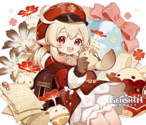 Genshin Impact Klee Kasama si Dodoco — Genshin impact GIF Wallpaper
