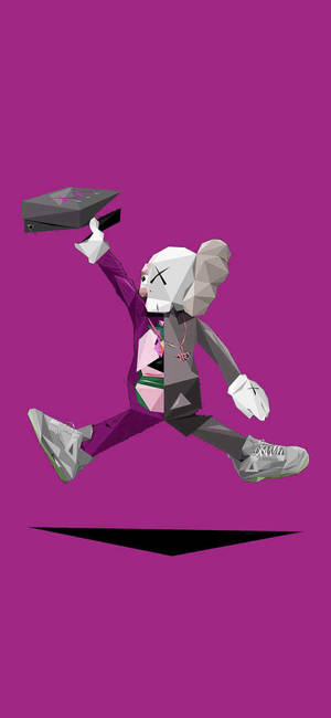 Kaws PC Sa Lilang Background — Galaxy Note Wallpaper