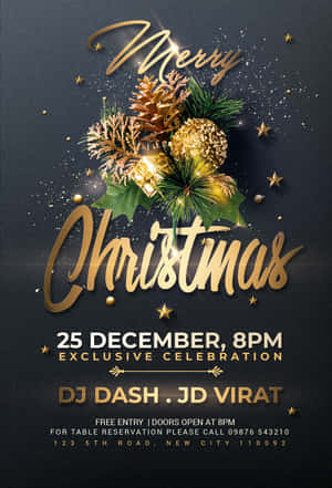Background ng Flyer para sa Pasko — iPad (A16) Wallpaper