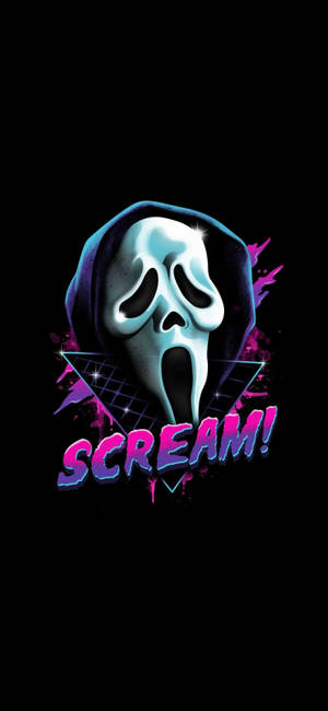 Ghostface Scream retro art wallpaper — 1320x2868 Wallpaper