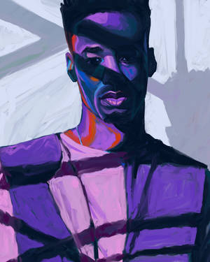 Wallpaper ng Giveon abstract style painting — 4:5 Wallpaper