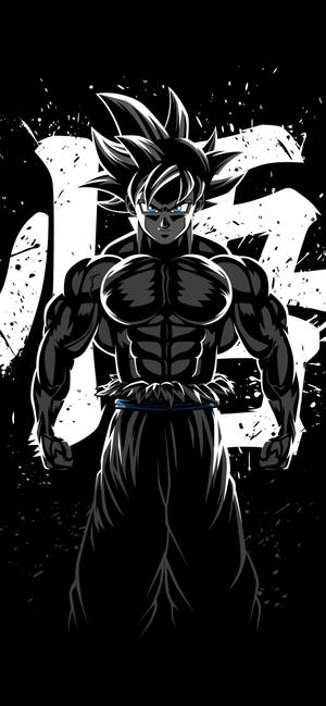 Goku Itim at Puti — Galaxy A36 Wallpaper