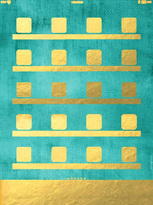 Gold at Teal na iPad Mini — iPad Mini Wallpaper