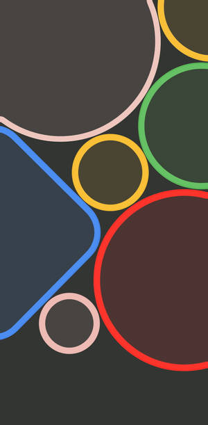 Google Pixel 4 Dark Mode Geometrical wallpaper