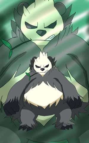 Green Aesthetic na Larawan ni Pangoro — Anime Phone Wallpaper