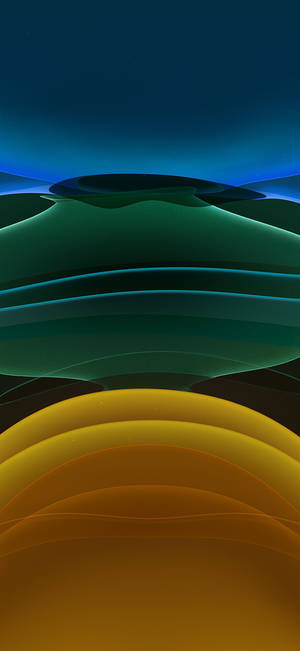 Midnight Green And Yellow IOS 11 — 1320x2868 Wallpaper