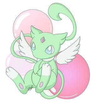 Green Angel Mew wallpaper — Nubia Fold Wallpaper