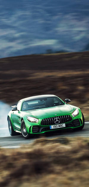 Mercedes AMG IPhone Green Racing — Galaxy S25 FE Wallpaper