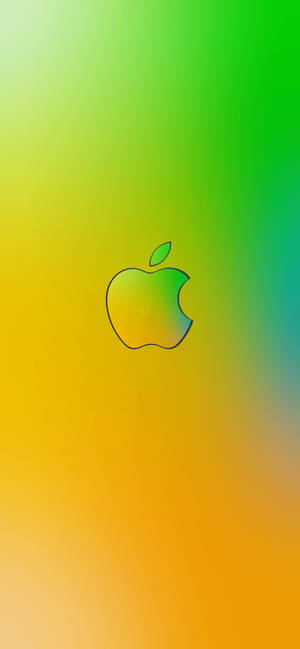 Greenish Yellow Apple Logo Iphone — Galaxy S26 Wallpaper