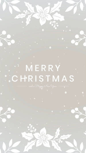 Grey Christmas Aesthetic Greetings wallpaper — 9:16 Wallpaper