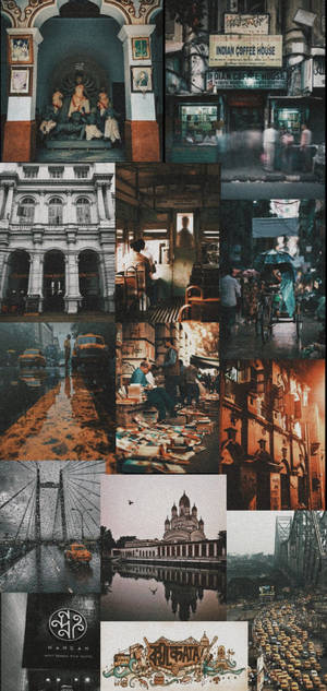 Gritty Indian Aesthetic Collage — Galaxy Note Wallpaper