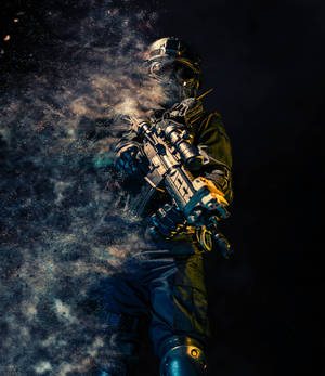 Gunman na Graphic Art na wallpaper — Motorola Razr 70 Ultra Wallpaper