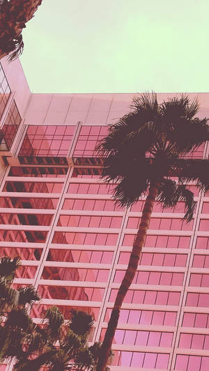 Gusong Rosas na Aesthetic na Gusali — Aesthetic na pink Wallpaper