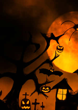 Orange Halloween — Vivo Pad5 Wallpaper