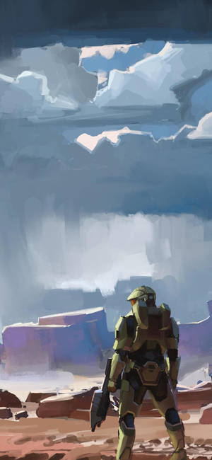 Wallpaper ng digital art ng Halo Infinite — iPhone 16 Pro Max Wallpaper