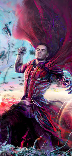 Handsome Magneto Fighting wallpaper — iPhone 16e Wallpaper