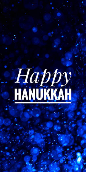 Happy Hanukkah blue aesthetic wallpaper — 18:9 Wallpaper