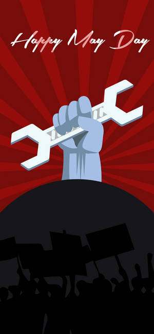 Wallpaper ng Happy May Day — 19.5:9 Wallpaper