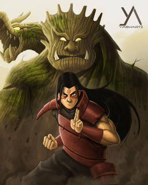 Hashirama Phone na may Kahoy na Dragon — Anime Phone Wallpaper