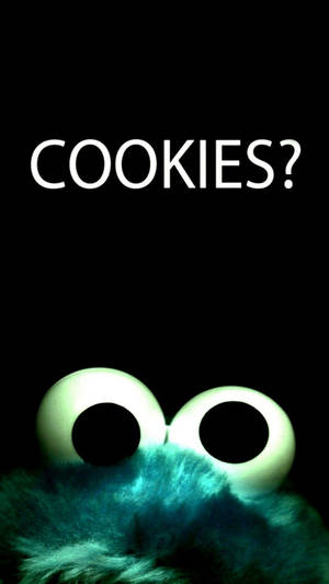 Cookie Monster cookies statement lock screen wallpaper.