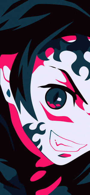 Demon Slayer Black And White — Galaxy A15 Wallpaper
